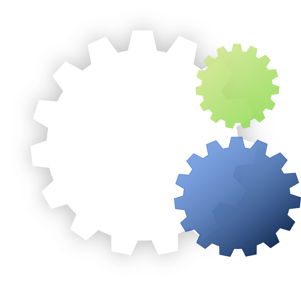 Illustration of gears representing efficiency